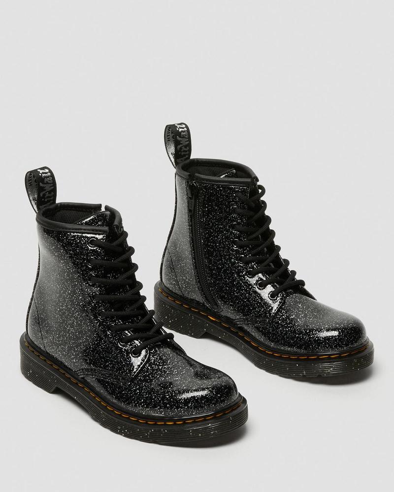 Dr Martens Junior 1460 Glitter Veterlaarzen Kinderen Zwart | NL 146VRW